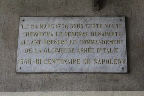 Plaque commémorative Napoléon