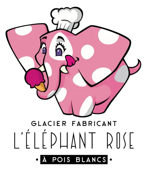 L'Eléphant rose à pois blancs