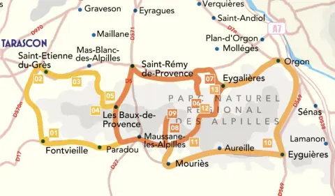 Le vignoble des Alpilles, rêve antique (Circuit 1 / Ouest)