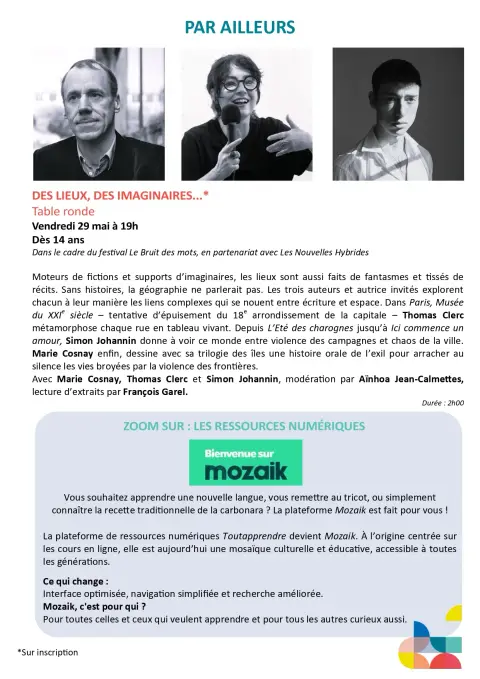 Programme médiathèque mai