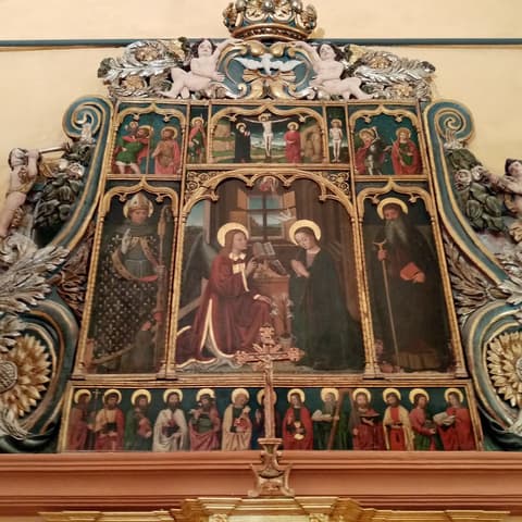 Retable de l’Annonciation de Louis Brea (1499) en l’Eglise Notre Dame de l’Annonciation de Lieuche