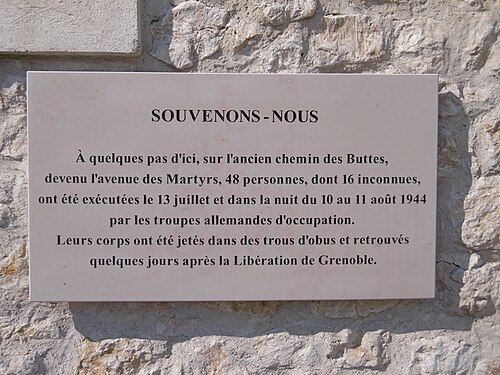 Plaques commémoratives en mémoire de résistants