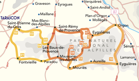 Le vignoble des Alpilles, rêve antique (Circuit 1 / Ouest)